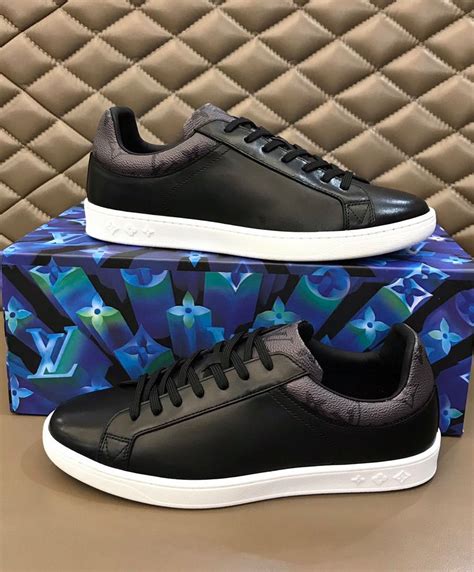 louis vuitton sneaker black|Louis Vuitton black sneakers men.